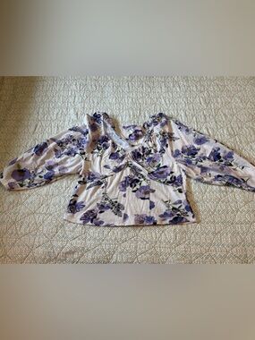 Anthropologie Floral Top Size XL